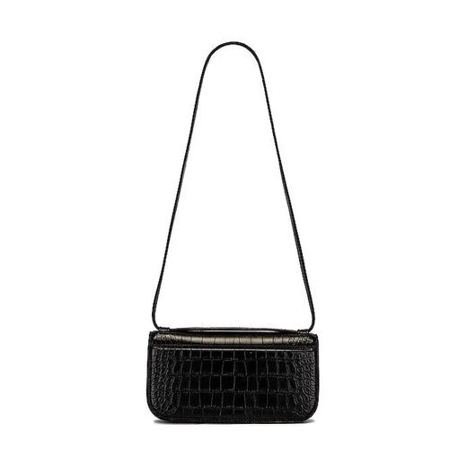 BALENCIAGA 巴黎世家 女士鳄鱼压纹 BB 金属徽标链条单肩包 黑色 674693 23ECM 1000 商品图2