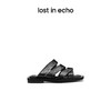 lost in echo设计师品牌交叠绑带切面平跟拖鞋罗马拖鞋凉鞋女外穿 商品缩略图1