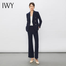 IWY/藏青色职业西装套装女高端商务西装正装比亚迪王朝工作服OLC13102+P31356