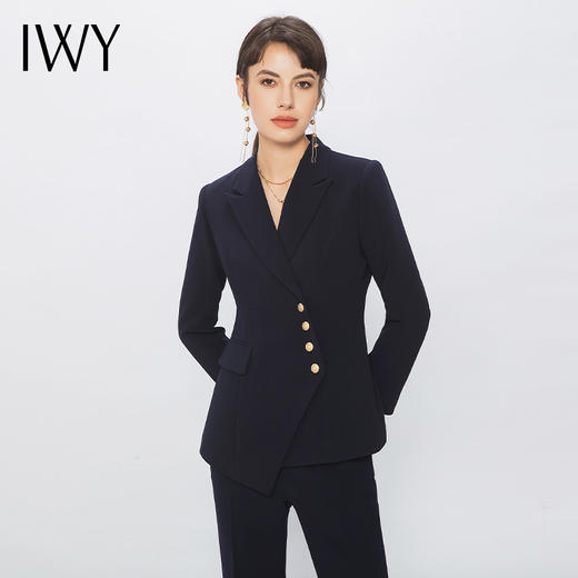 IWY/藏青色职业西装套装正式场合高端商务正装修身气质工作服女C10407+P31356 商品图2