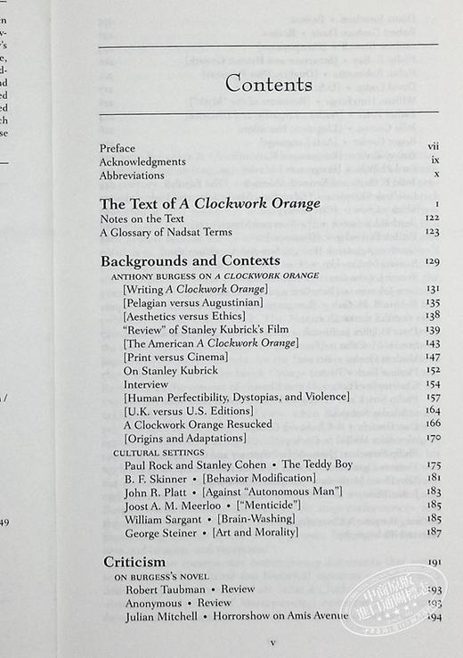 【中商原版】A Clockwork Orange 英文原版 发条橙子 诺顿文学解读系列 Anthony Burgess 商品图5