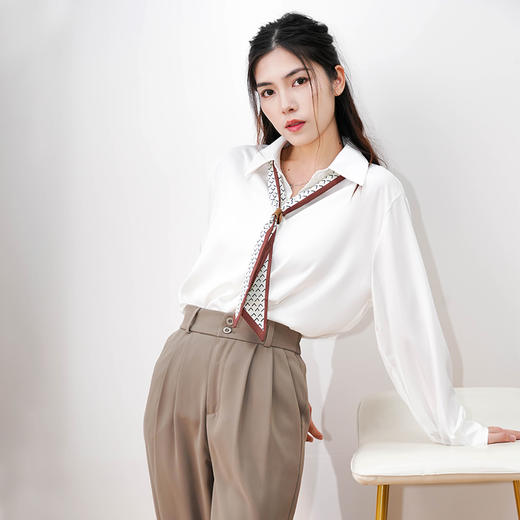 Avann醋酸感缎面衬衫 商品图10