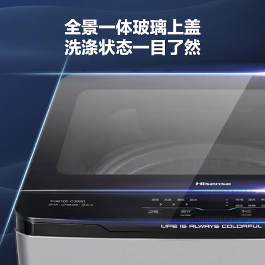 海信（Hisense）10KG变频波轮洗衣机星钻内筒直驱电机桶自洁XQB100-C309D 商品图5