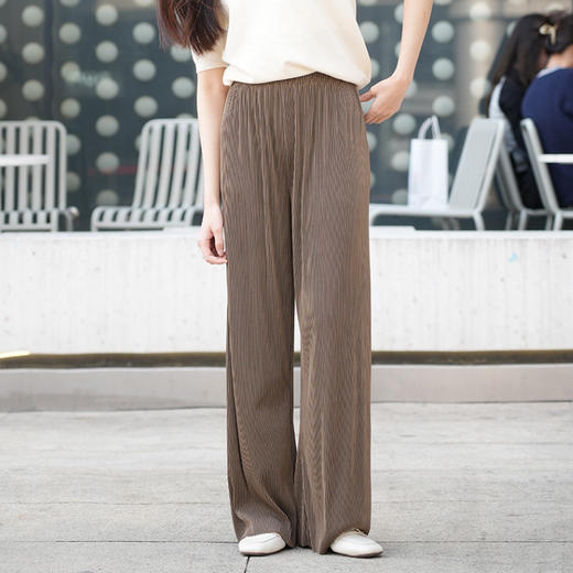 Avann高腰宽松垂感百褶裤 商品图1