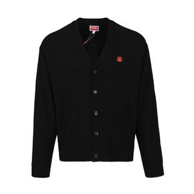 【超惠秒】KENZO 高田贤三 男女通款全羊毛海棠花刺绣开衫毛衣 11125