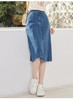 【129选3件，不支持退换】熙世界开叉牛仔半身裙女2024春秋新款遮肉显瘦A字包臀裙中长裙子 商品缩略图2