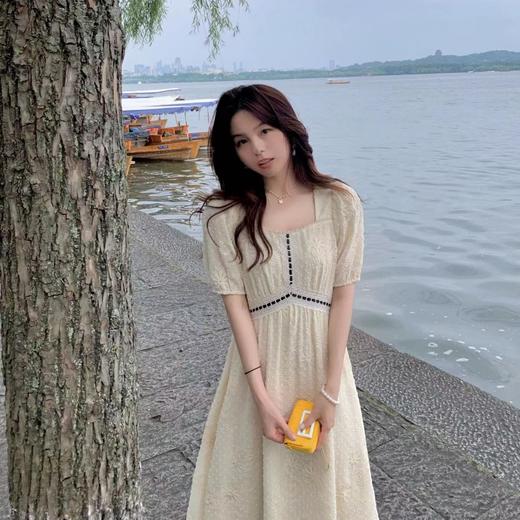 【微风半夏】珍妮弗系列立体织带短袖收腰连衣裙 商品图1