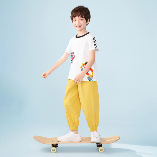 mettekids男童裤子夏季薄款防蚊裤童装儿童休闲裤中大童束脚长裤 商品图1