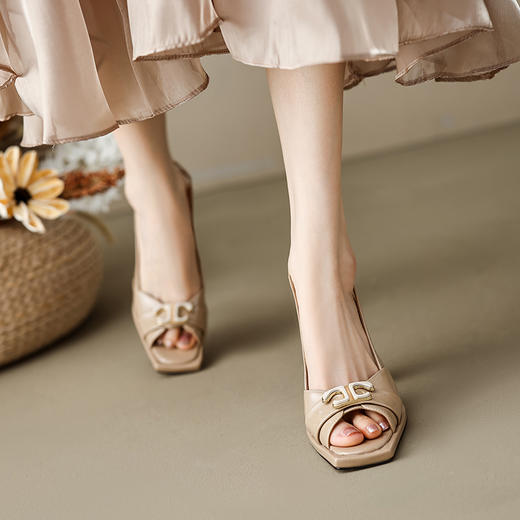 爆款百搭，鱼嘴超高跟防水台凉鞋DZM-2350 商品图7