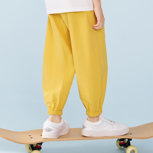 mettekids男童裤子夏季薄款防蚊裤童装儿童休闲裤中大童束脚长裤 商品图3