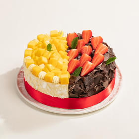 【口碑推荐】芒芒寻莓蛋糕，用新鲜还原双拼滋味（咸阳幸福西饼蛋糕）