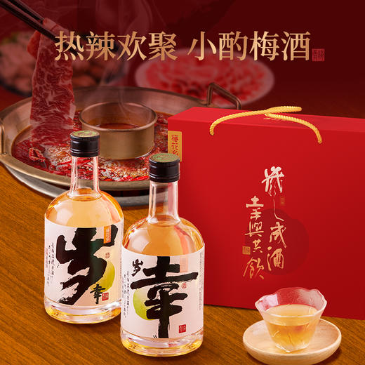 梅花乡 岁幸青梅酒礼盒 375ml*2+日式酒杯*2 商品图6