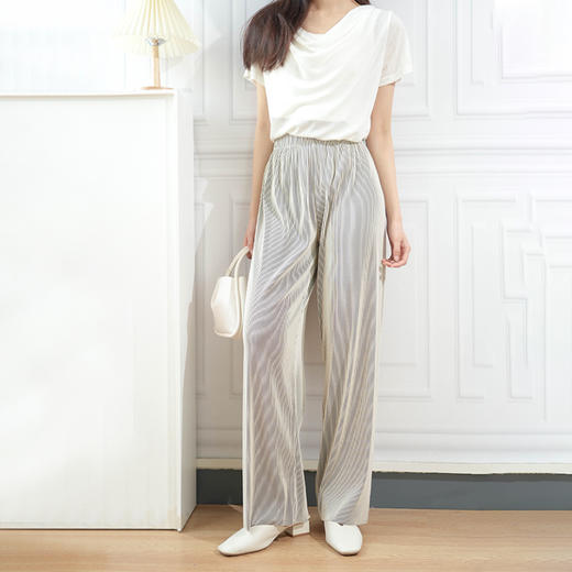 Avann高腰宽松垂感百褶裤 商品图7