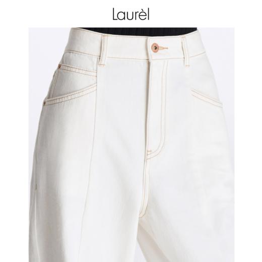 【牛仔棉】Laurel劳芮23春夏新款别致拼接牛仔阔腿裤女LWL341K00300 商品图5