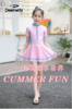 【Deerway德尔惠女童速干连体泳衣】面料比较抗造☺️耐热、耐晒、耐冲击，小裙子的造型❤️萌趣好看👏纯色➕撞色设计 轻便又速干~ 商品缩略图0