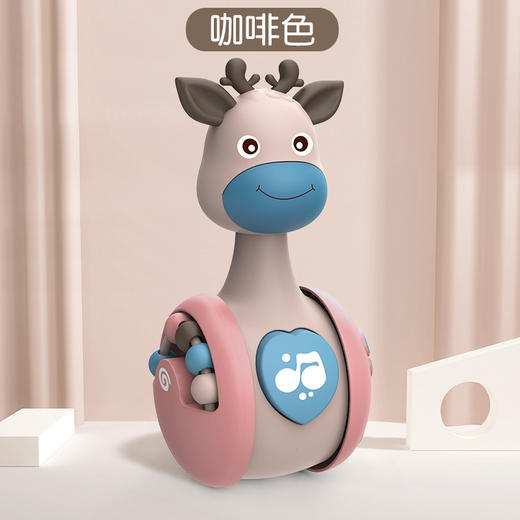 Z2078滑行小鹿不倒翁 粉色/咖啡色/蓝色 商品图2