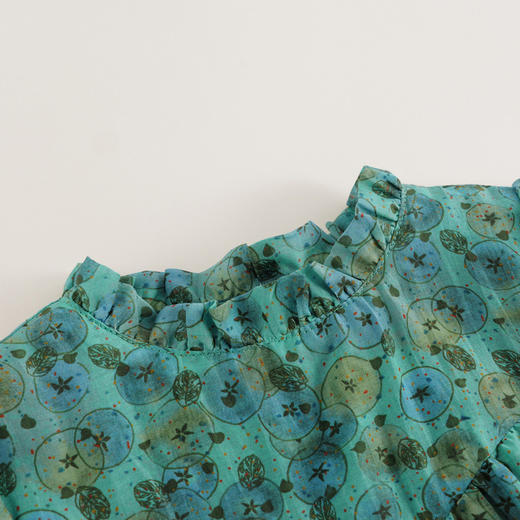 【马克珍妮 芦芙】夏装新款 女童凉爽棉真丝花卉连衣裙230576 商品图5