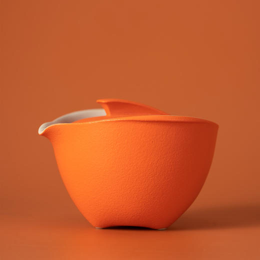 万仟堂 | 山水之间·快客杯 茶具 旅行茶具套装 陶瓷功夫茶具 便携茶具 企业定制礼品 礼品 1壶2杯 橙色砂釉 商品图4