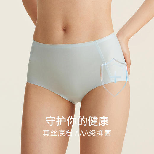 【2条装】金三塔桑蚕丝裆女真丝中腰高弹无痕抗菌三角裤内裤女春夏新品 （私密物品不支持退换）  NZFDB201 商品图3