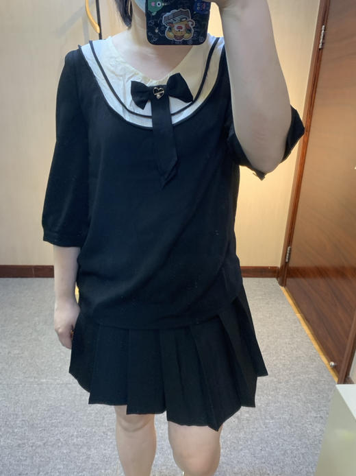 针丝缘春夏新款时尚显瘦气质优雅七分袖小衫6065 商品图2