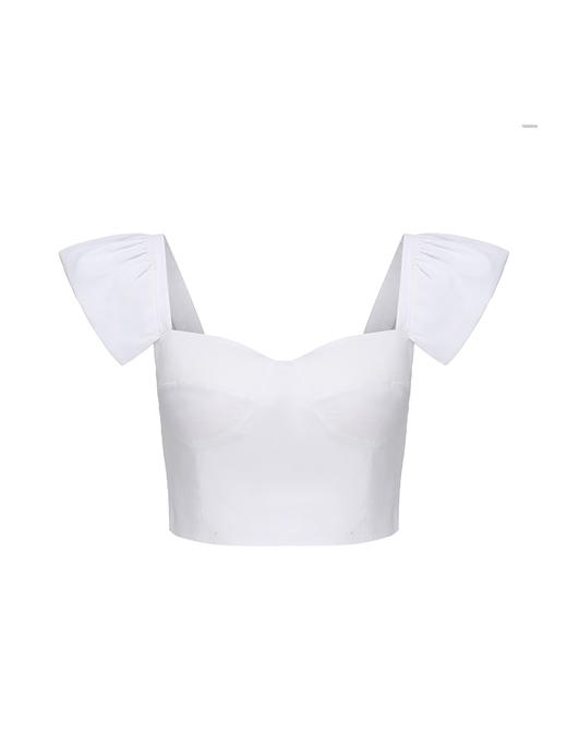 【晴空假日】法式小飞袖胸衣短上衣/230024 商品图4