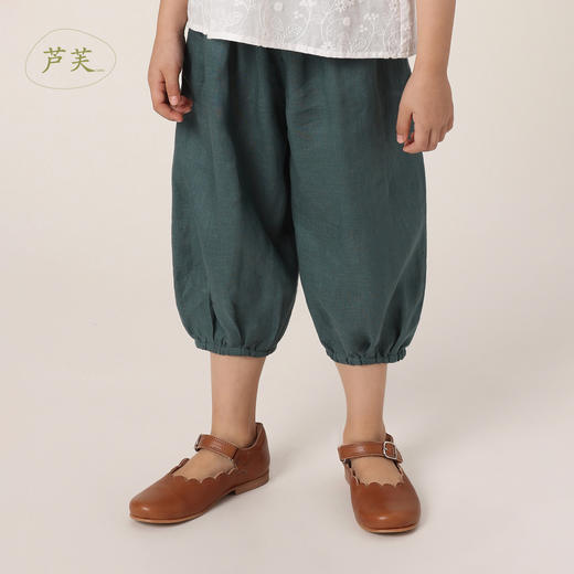 【马克珍妮 芦芙】夏装新款 女童100%天然亚麻灯笼裤230891 商品图1