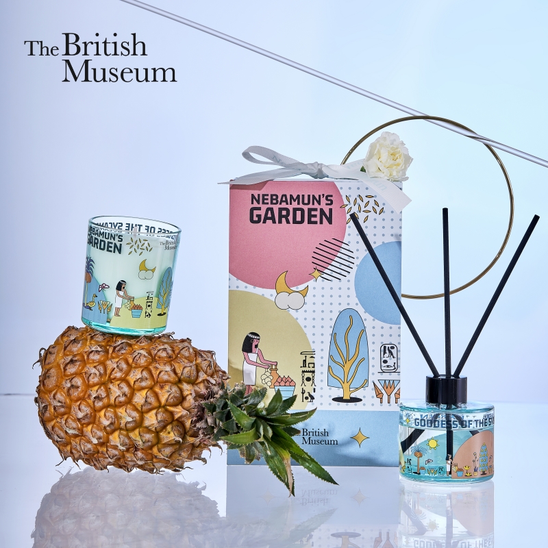 大英博物馆埃及系列 内巴蒙花园 无火香薰蜡烛香氛套装礼盒