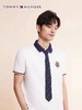 TOMMY HILFIGER 23新款春夏男装纯棉时尚徽章刺绣撞色翻领短袖POLO衫29412 商品缩略图1