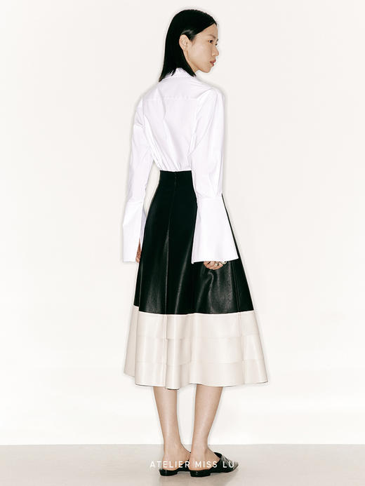 【白日密语】扇形廓型长袖白衬衫/230031A 商品图1