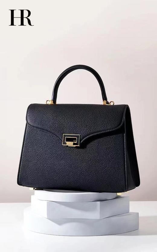 3楼HR赫莲娜加厚头层牛皮通勤简单大气手提单肩女包 商品图2