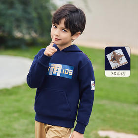 mettekids男童卫衣春秋新款洋气童装中大儿童休闲运动连帽上衣