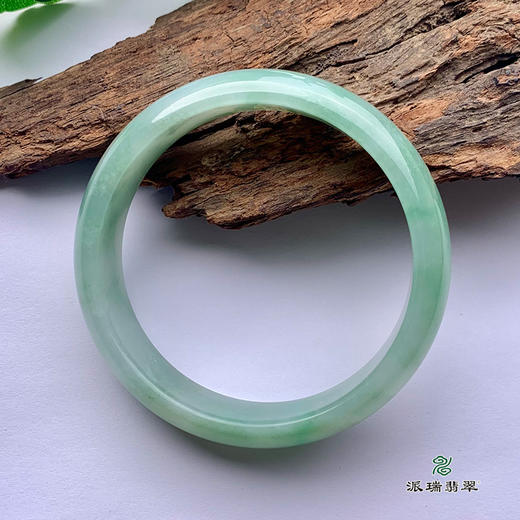 派瑞翡翠 翡翠手镯 糯种 飘花 商品图1