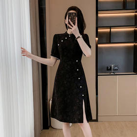 奢姿2025年夏装新款大码女装时尚圆领连衣裙胖妹妹钉珠设计裙子9932890831