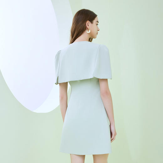 NF841斯尔丽瑟俪2023春夏新款经典单排扣披肩收腰显瘦连衣裙 商品图1