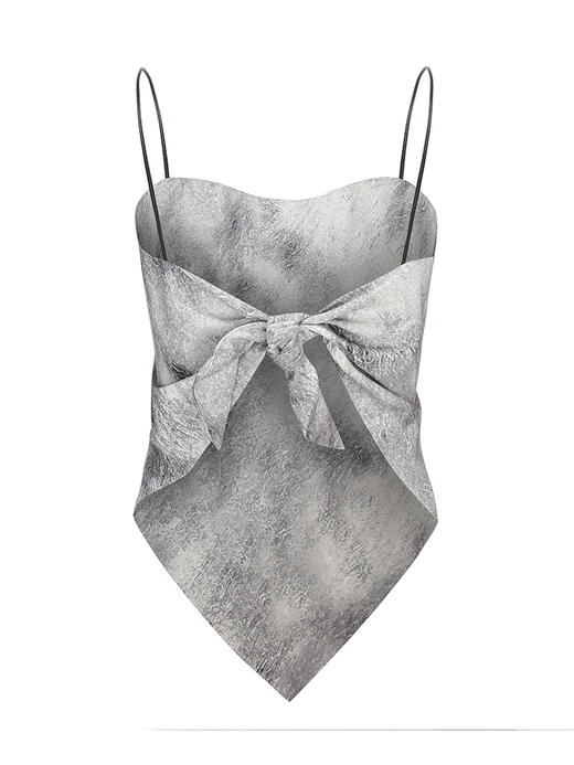 【晨曦光廊】品牌定制印花背后打结设计两穿吊带上衣/230034B 商品图4