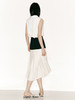 【夏至未至】拼色百褶中长款高腰半裙/230009 商品缩略图1