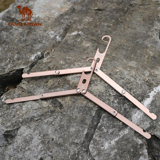 骆驼户外铝合金多功能折叠衣架旅行便携式晒衣挂架简易防滑挂扣 1V32266281 商品图2