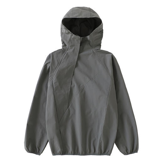 CryingCenter 沙杏 深灰城市户外风连帽冲锋衣套头卫衣 哭喊中心 商品图4