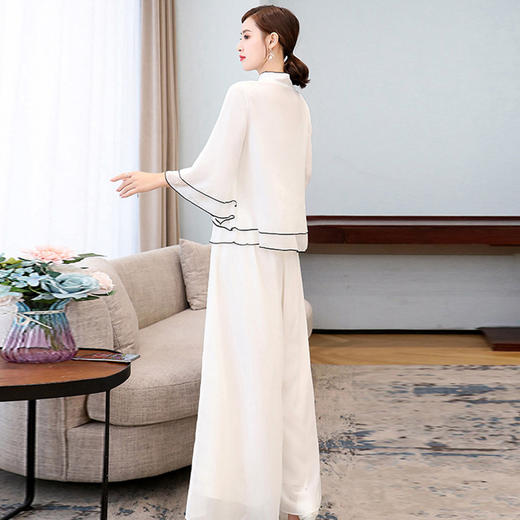 XYCL4792 2023夏季新款中国风女装中式复古手绘印花改良汉服唐装禅茶服仙气 商品图1