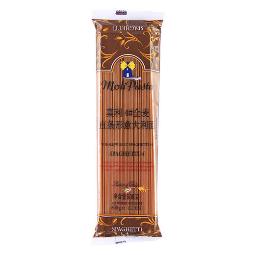 【中欧班列精选5袋】 意大利莫利全麦意大利面条 原装进口家用速食粗粮意面意粉通心粉意大利面条 500g/袋 商品图3