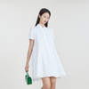 谜底A字型连衣裙2023春季新款简约翻领中长款白裙子短袖231ML0149 商品缩略图1