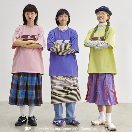 CryingCenter夏日调色盘 多色经典LOGOT恤 宽松圆领套头哭喊中心 商品图2