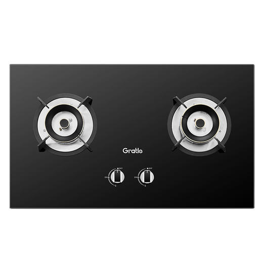 Gratle JZT-D155S  JZT-D155G 天然气双灶台嵌两用不锈钢（钢化玻璃）燃气灶 商品图1