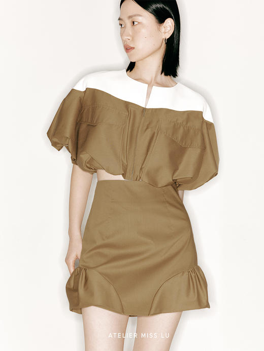 【尼罗河花园】撞色拼接空气感口袋上衣/230021 商品图3