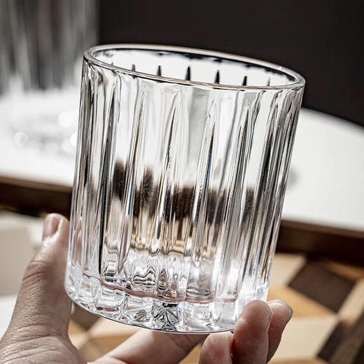 简约条纹矮玻璃杯 商品图3