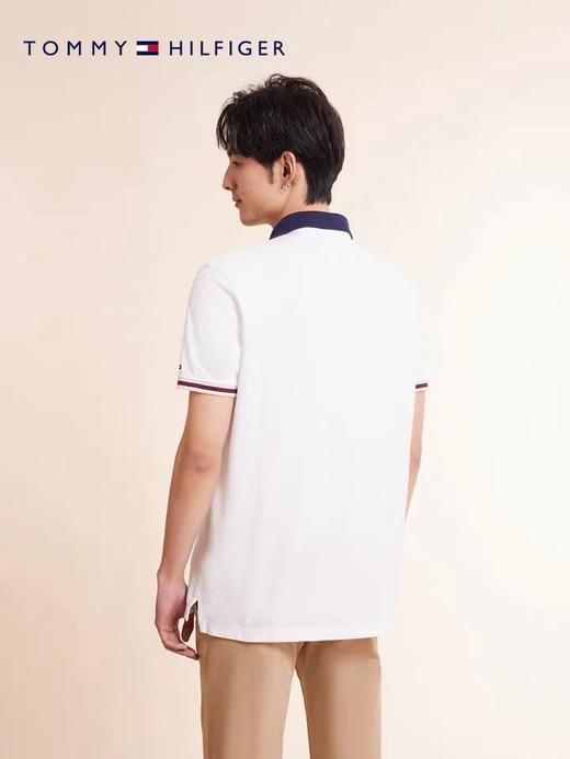 TOMMY HILFIGER 23新款春夏男装纯棉时尚徽章刺绣撞色翻领短袖POLO衫29412 商品图2
