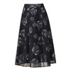 修身气质，印花雪纺拼接时尚高腰休闲半身裙MYX-3305 商品缩略图4
