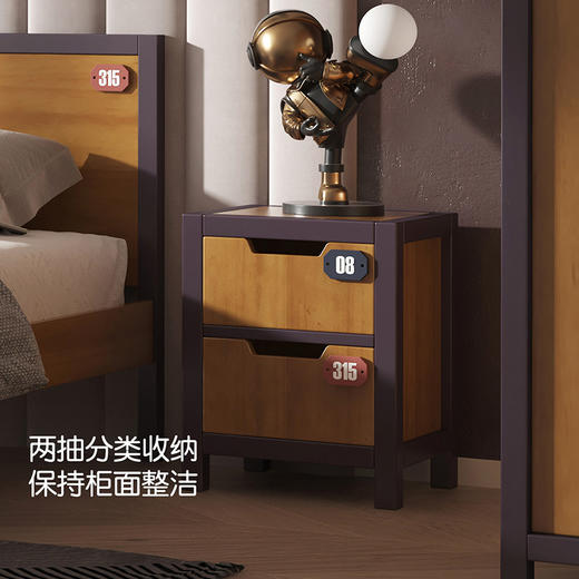 喜梦宝全实木床头柜美式贵族儿童床头桌床边柜门店同款马拉松 商品图2