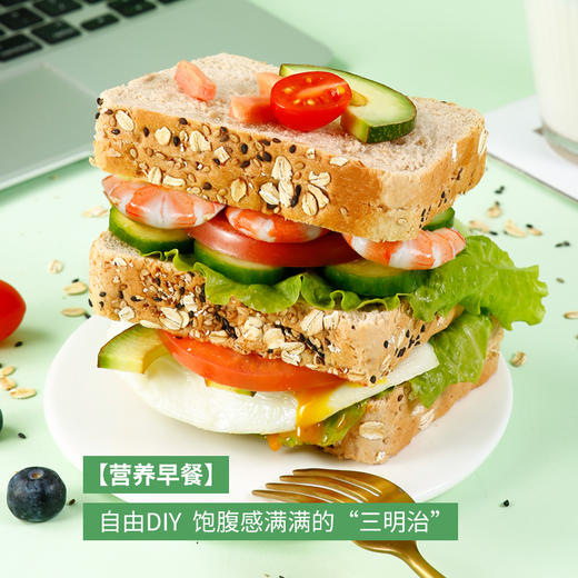 【健康早餐】全麦谷物吐司面包 早餐整箱无糖精吐司粗粮代餐食品 商品图3