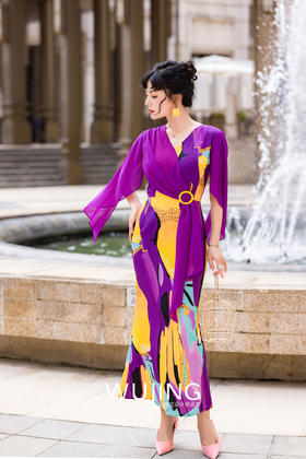 3022112 紫罗琉璃 紫罗兰连衣裙 雾境